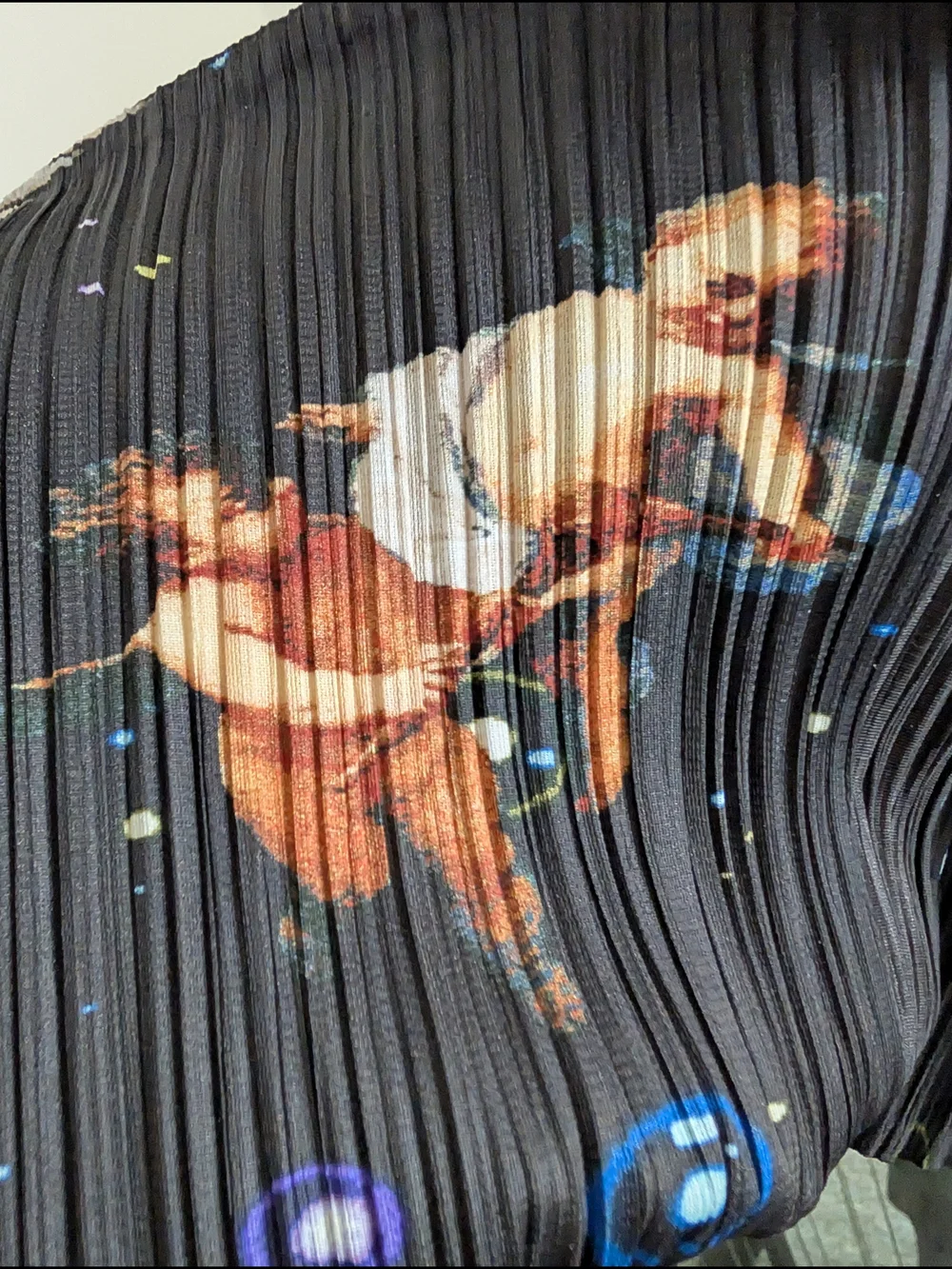 Issey Miyake Black Multicolor Pleats Please Constellation Button-Up Top RARE - Picture 6 of 9
